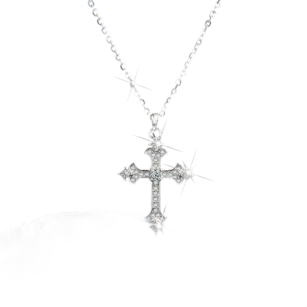 High-end faith cross pendant necklace for men and women - jewelryweilin
