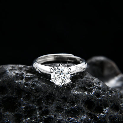 Six-claw zircon ring - jewelryweilin