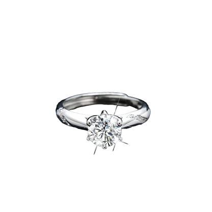 Six-claw zircon ring - jewelryweilin