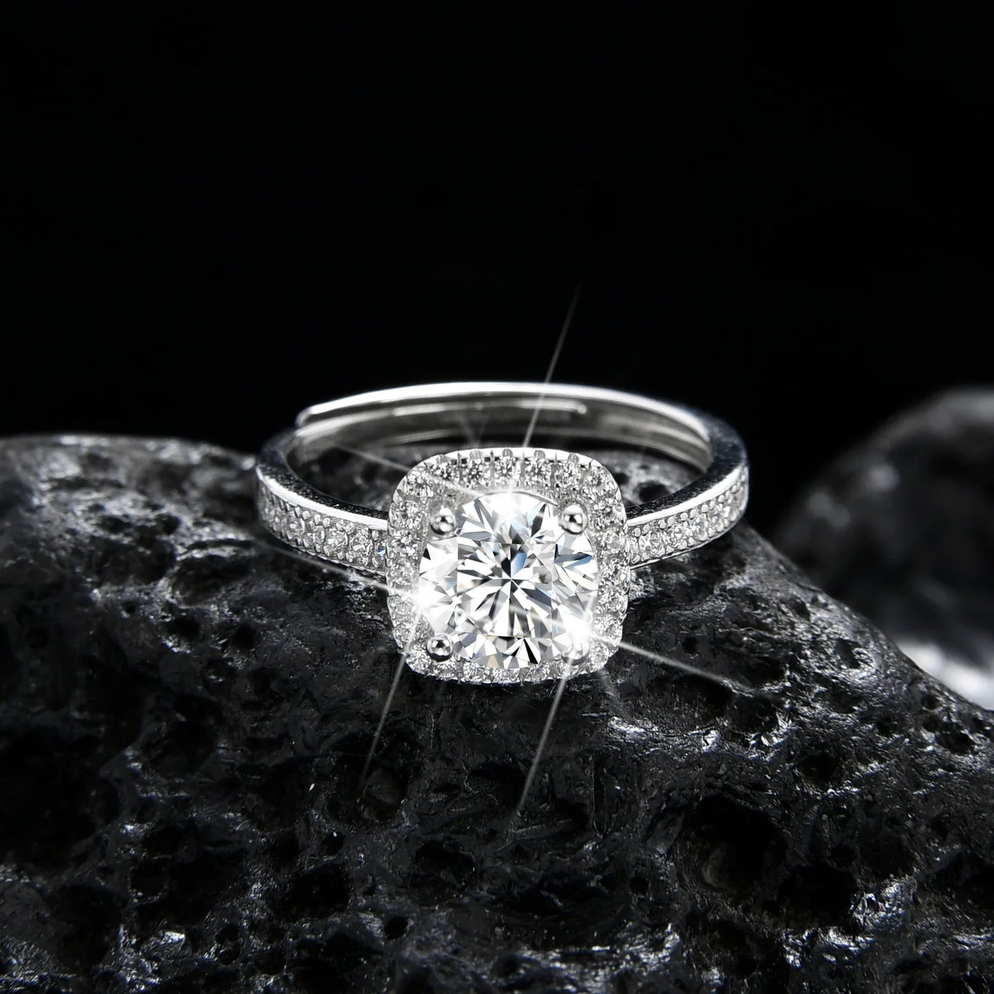 Noble Princess Square Zirconia Ring - jewelryweilin