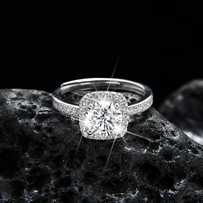 Noble Princess Square Zirconia Ring - jewelryweilin