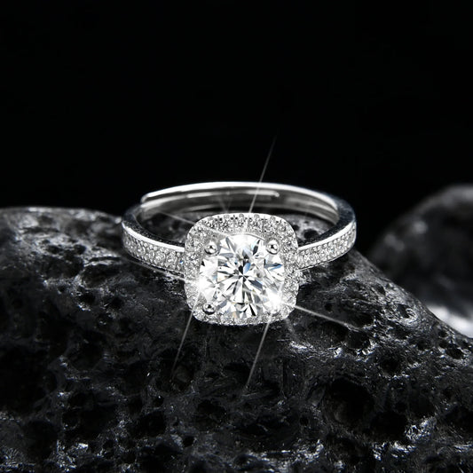 Noble Princess Square Zirconia Ring - jewelryweilin