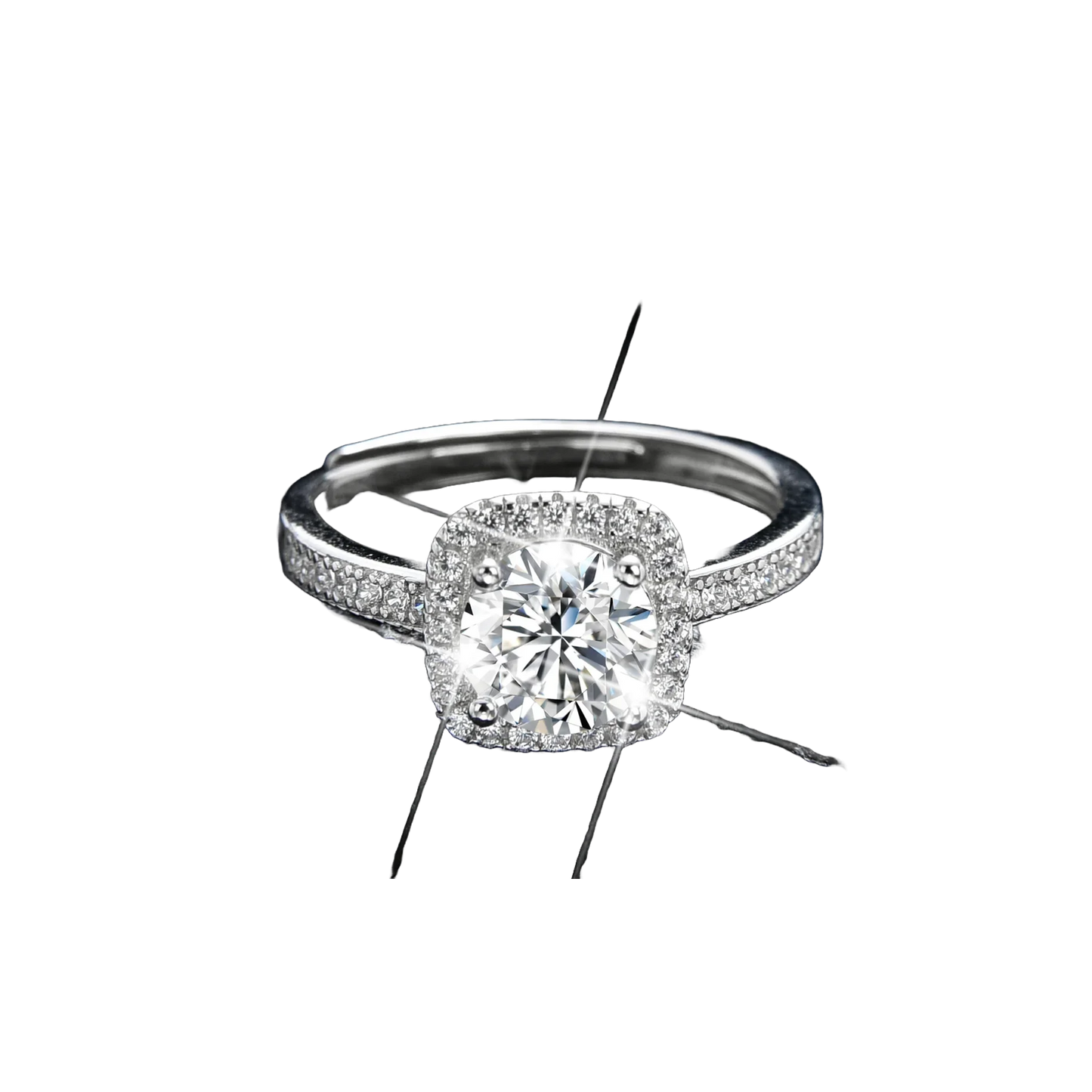 Elegant and luxurious baguette ring - jewelryweilin