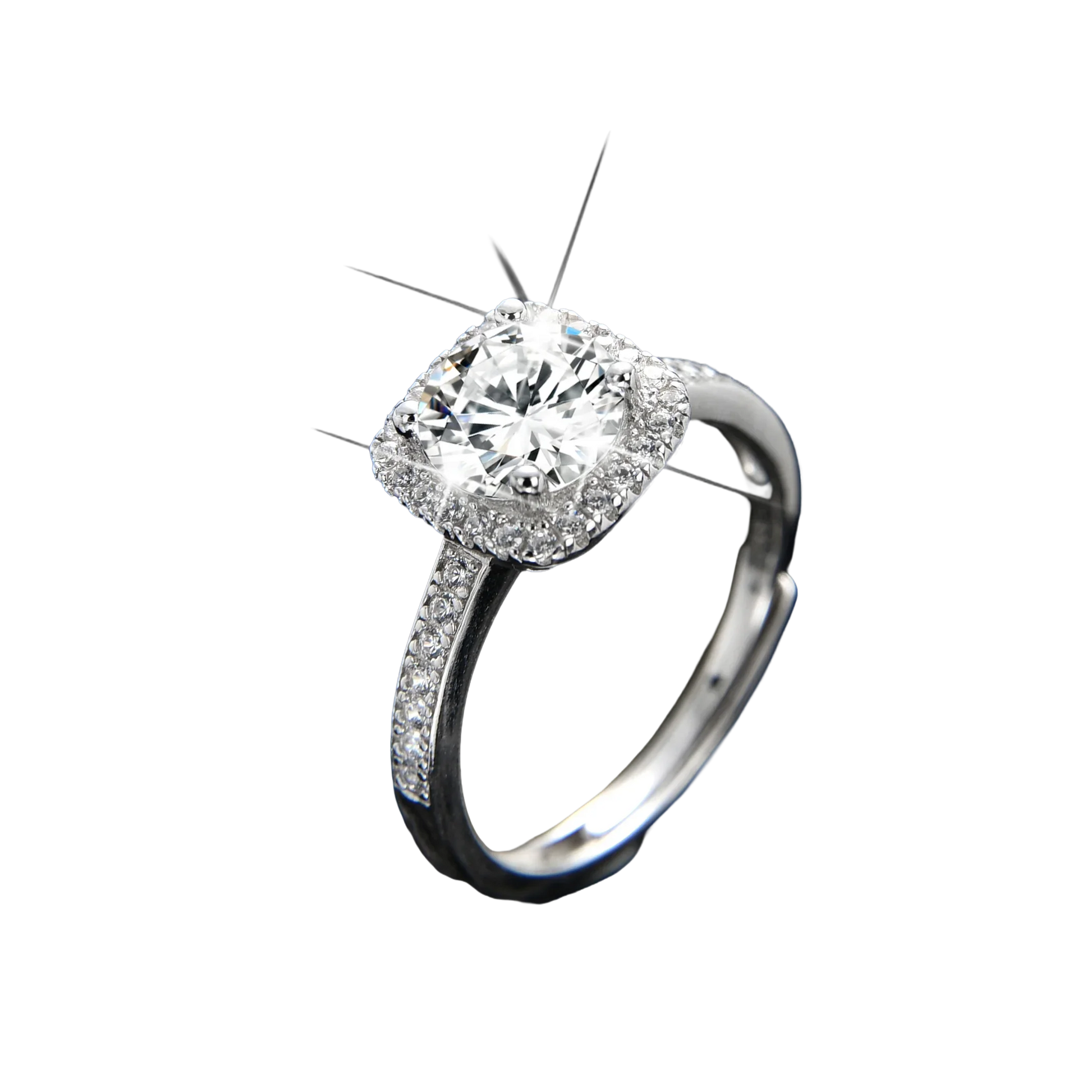 Elegant and luxurious baguette ring - jewelryweilin