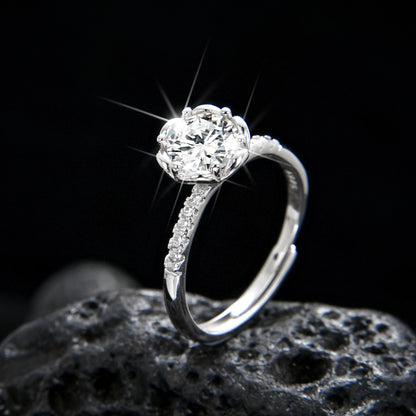 Six-claw rose zircon ring - jewelryweilin