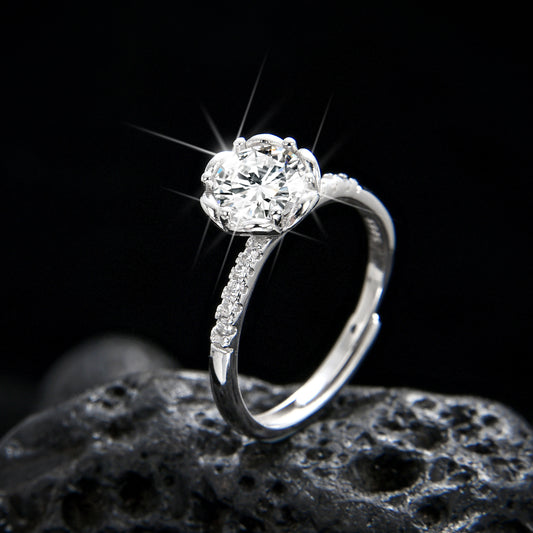 Six-claw rose zircon ring - jewelryweilin