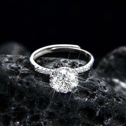 Six-claw rose zircon ring - jewelryweilin