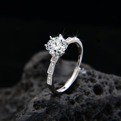 Petal-shaped zircon ring - jewelryweilin