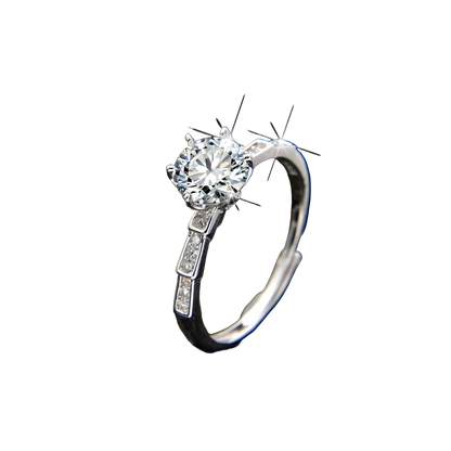 Petal-shaped zircon ring - jewelryweilin