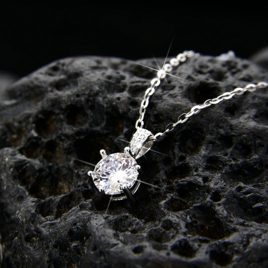 Noble single crystal pendant necklace - jewelryweilin