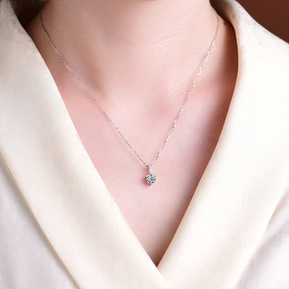 Internet celebrity fashion single zircon pendant necklace - jewelryweilin