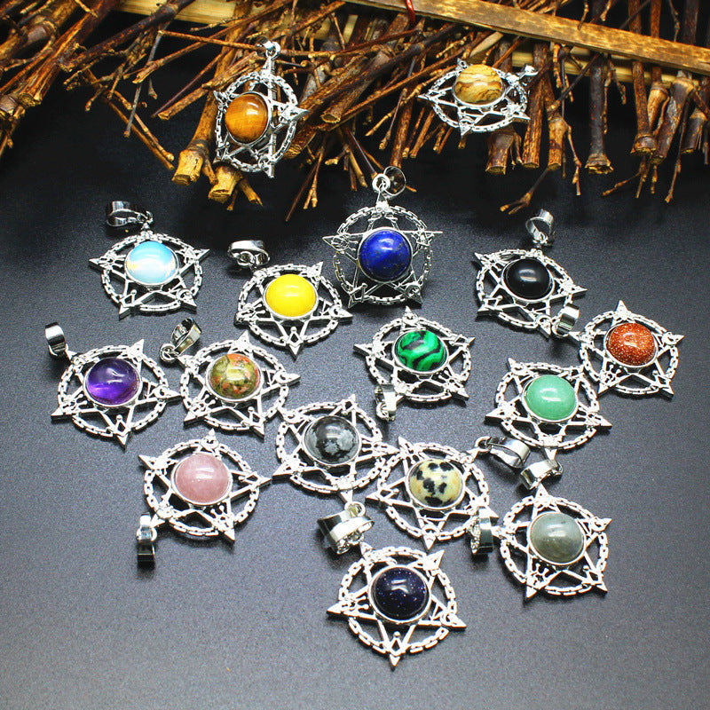 Evil Eye Malachite Pendant