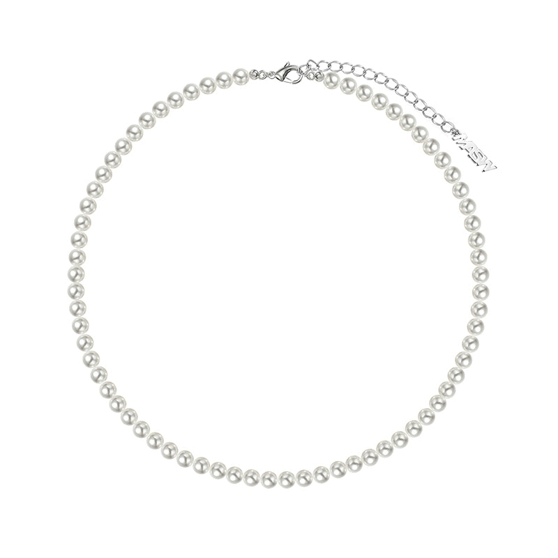 Highlight gray pearl necklace