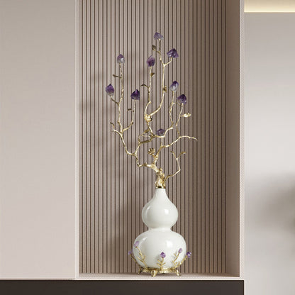 New Chinese style gourd natural amethyst stone ornaments