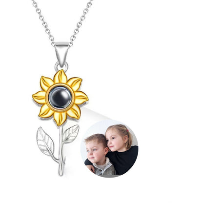 Photo projection pendant necklace