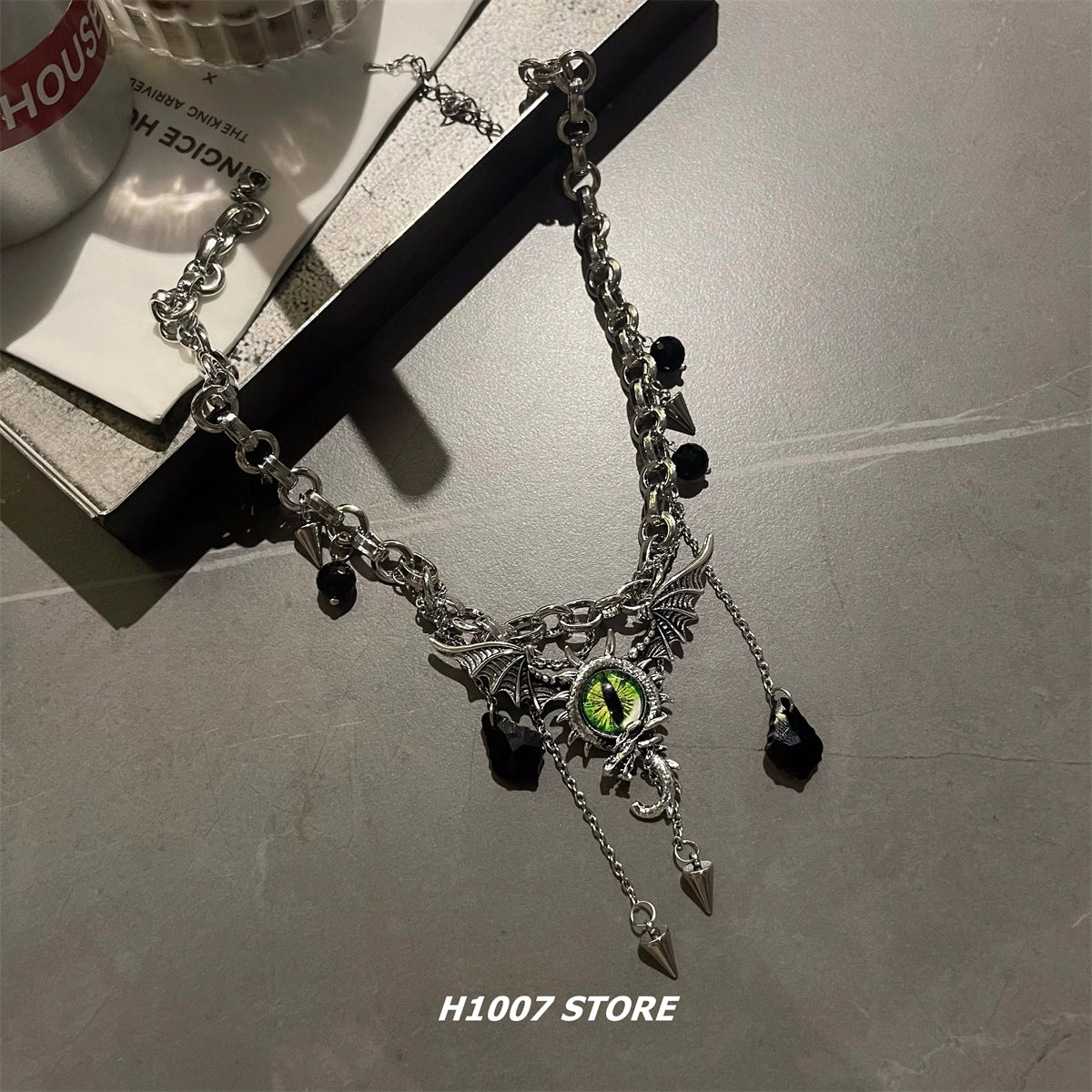 Hip Hop Dark Demon Eye Necklace