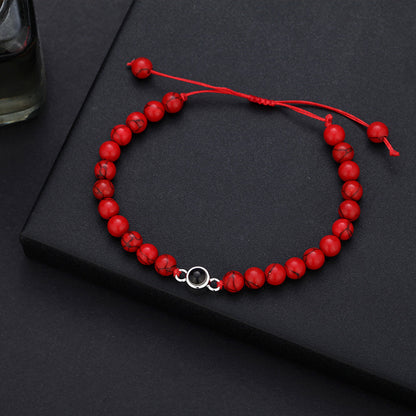 Photo projection turquoise bracelet