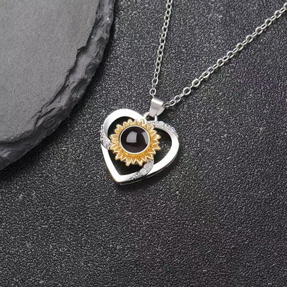 Photo Projection Heart Necklace