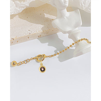 Projection photo heart-shaped rosary bracelet