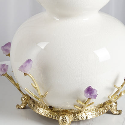 New Chinese style gourd natural amethyst stone ornaments