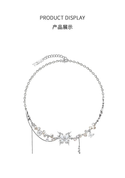 Baroque butterfly pearl necklace