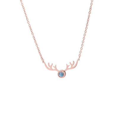 Photo projection antler necklace