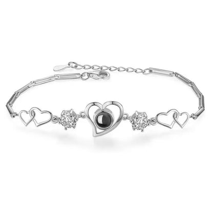 Love Zircon Photo Projection Bracelet