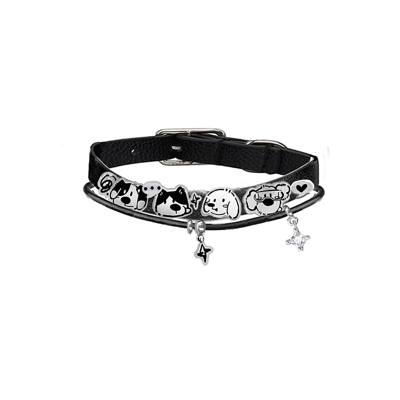 Cute puppy leather bracelet
