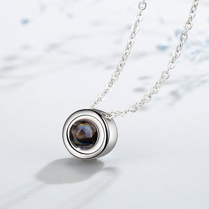 Photo Projection Round Necklace