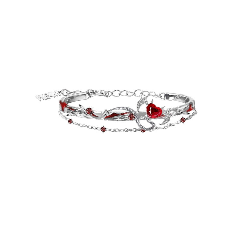 Red heart bracelet
