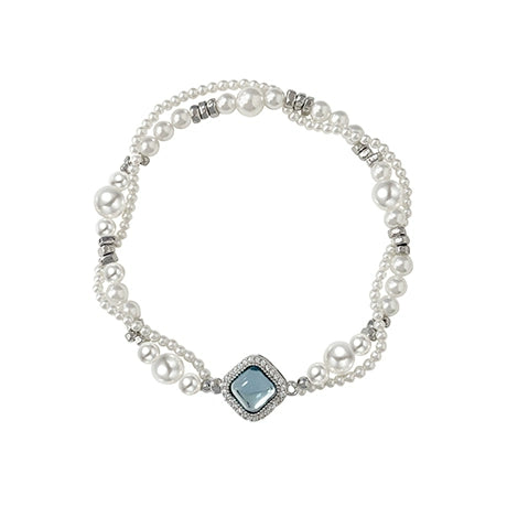 Double-layer wrapped pearl bracelet