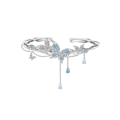 Ice blue butterfly bracelet