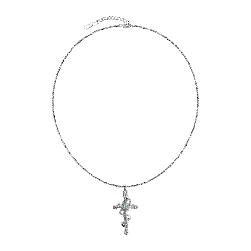 Serpent cross pendant Necklace