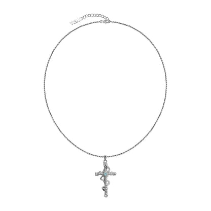 Serpent cross pendant Necklace