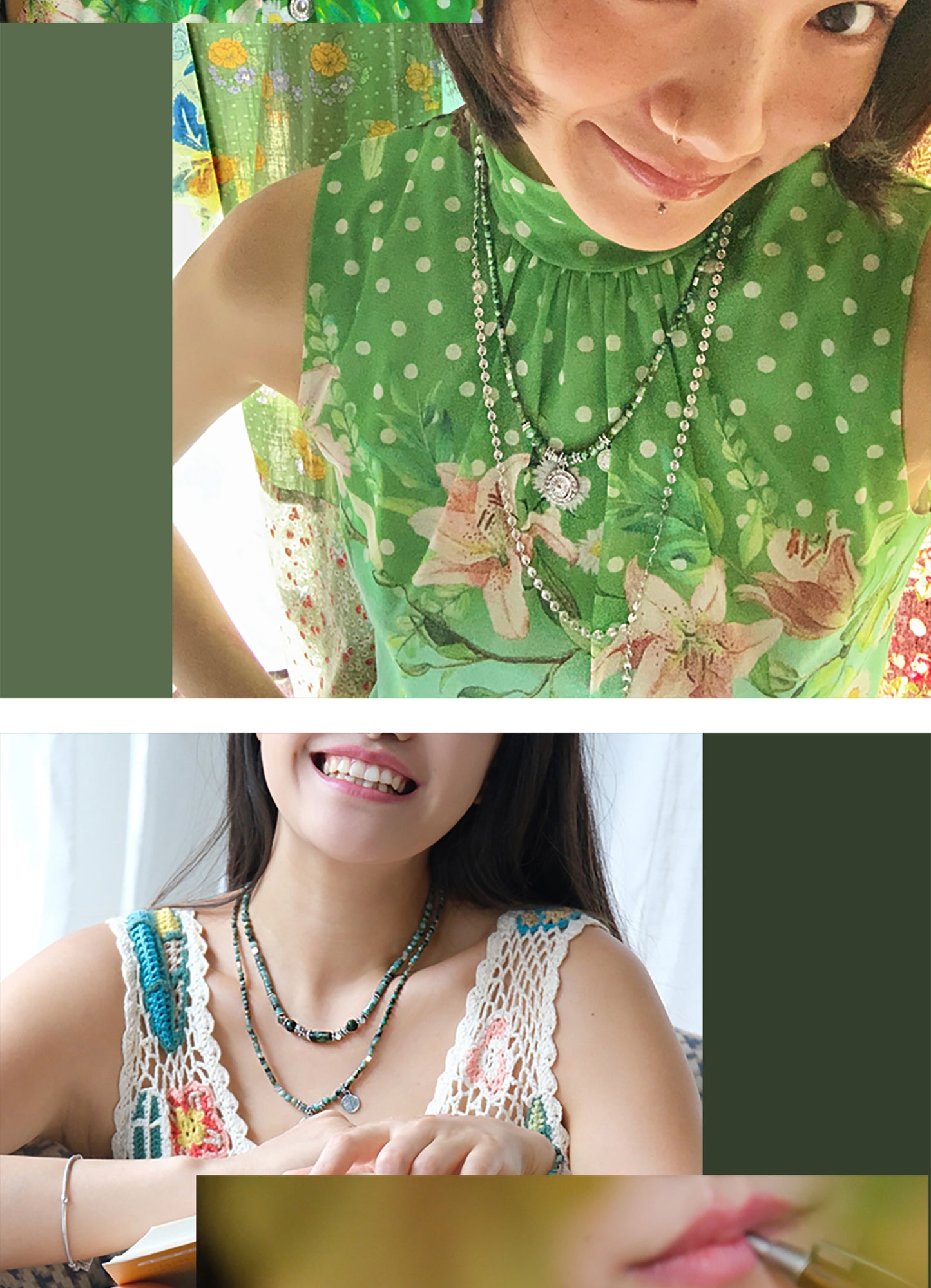 Green Dreamy Pendant Necklace