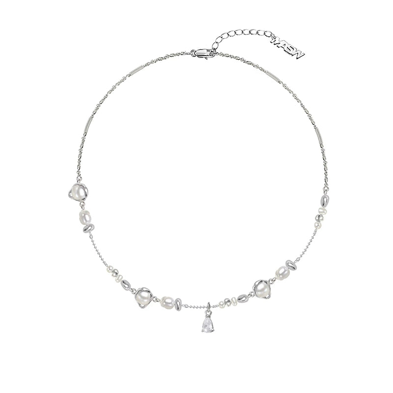 Freshwater pearl long pendant necklace