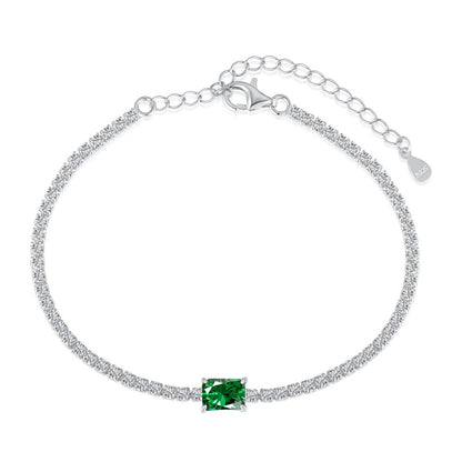Fashion Luxury Emerald Zirconia Tennis Bracelet - jewelryweilin