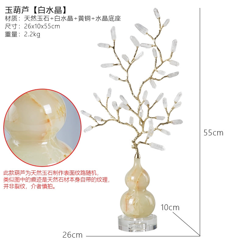 New Chinese style gourd natural amethyst stone ornaments