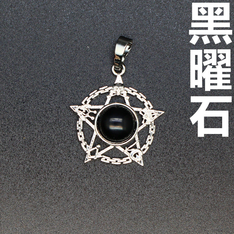 Evil Eye Malachite Pendant