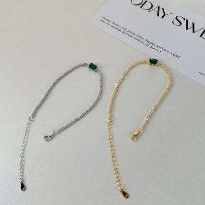 Fashion Luxury Emerald Zirconia Tennis Bracelet - jewelryweilin