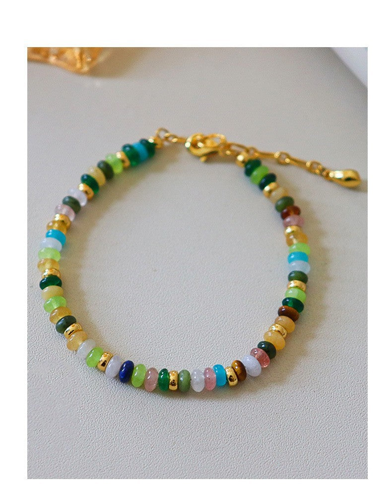 High-end exquisite vintage colorful abacus bead necklace - jewelryweilin