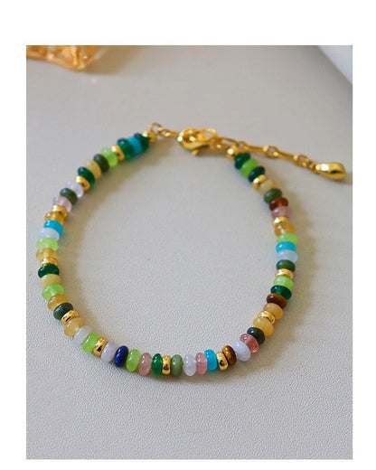 High-end exquisite vintage colorful abacus bead necklace - jewelryweilin