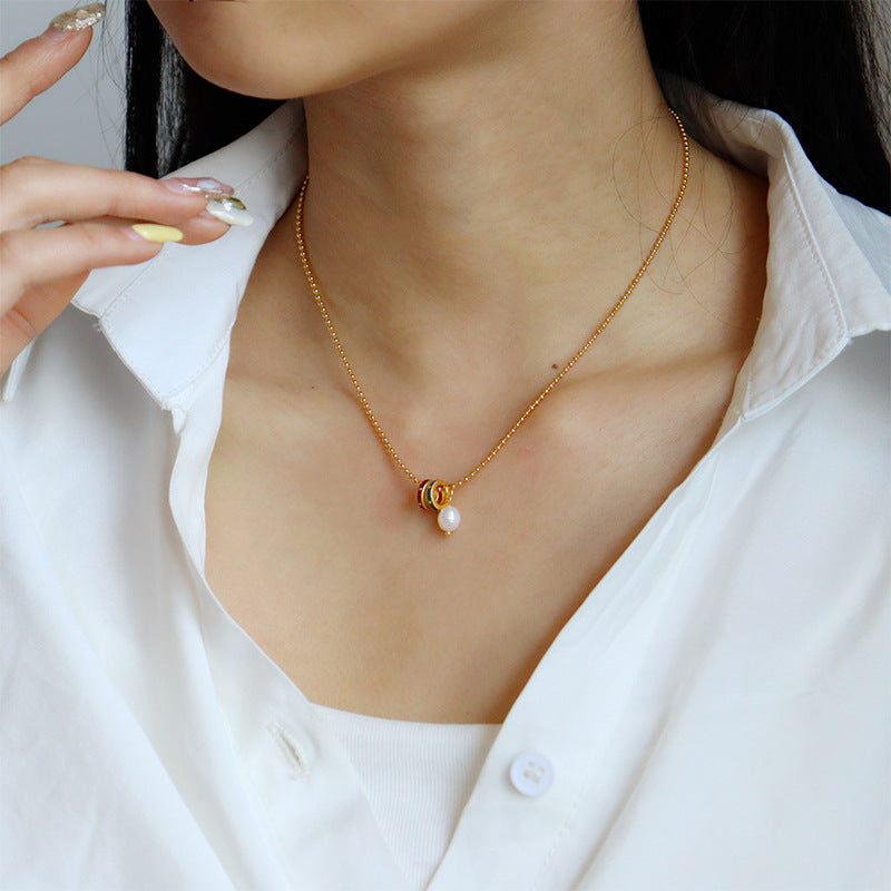 Premium Vintage Colored Natural Freshwater Pearl Necklace - jewelryweilin