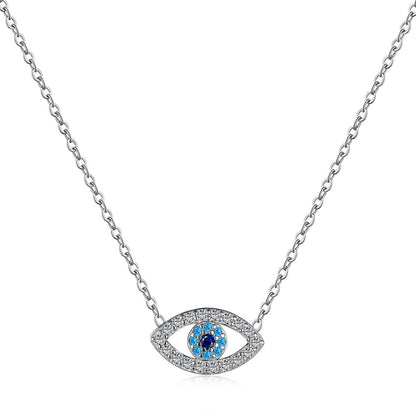 Fashion personality zircon devil eye pendant necklace - jewelryweilin