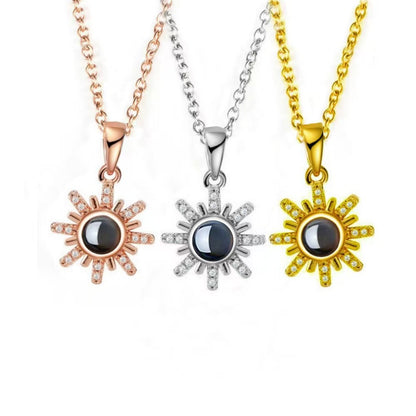 Photo Projection Snowflake Necklace