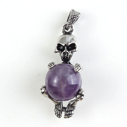 Round Bead Skull Pendant