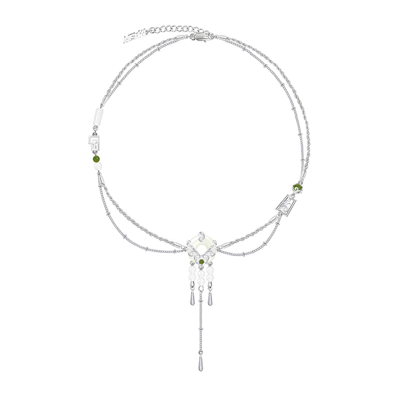 New Chinese style safety-ring tassel necklace