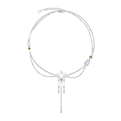 New Chinese style safety-ring tassel necklace