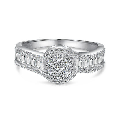 Fashionable and high-end sparkling diamond full diamond ring - jewelryweilin
