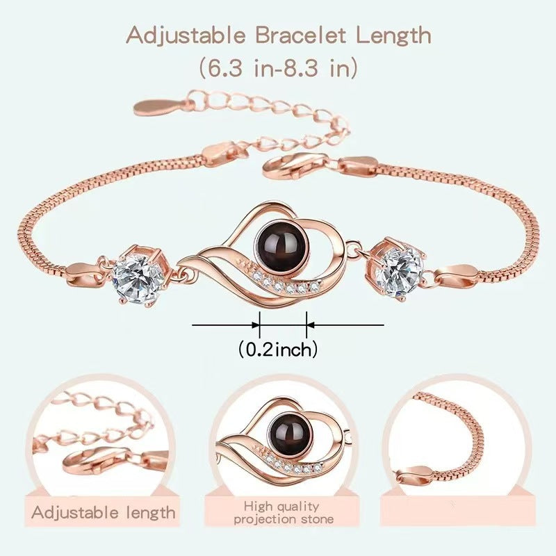 Love photo projection bracelet